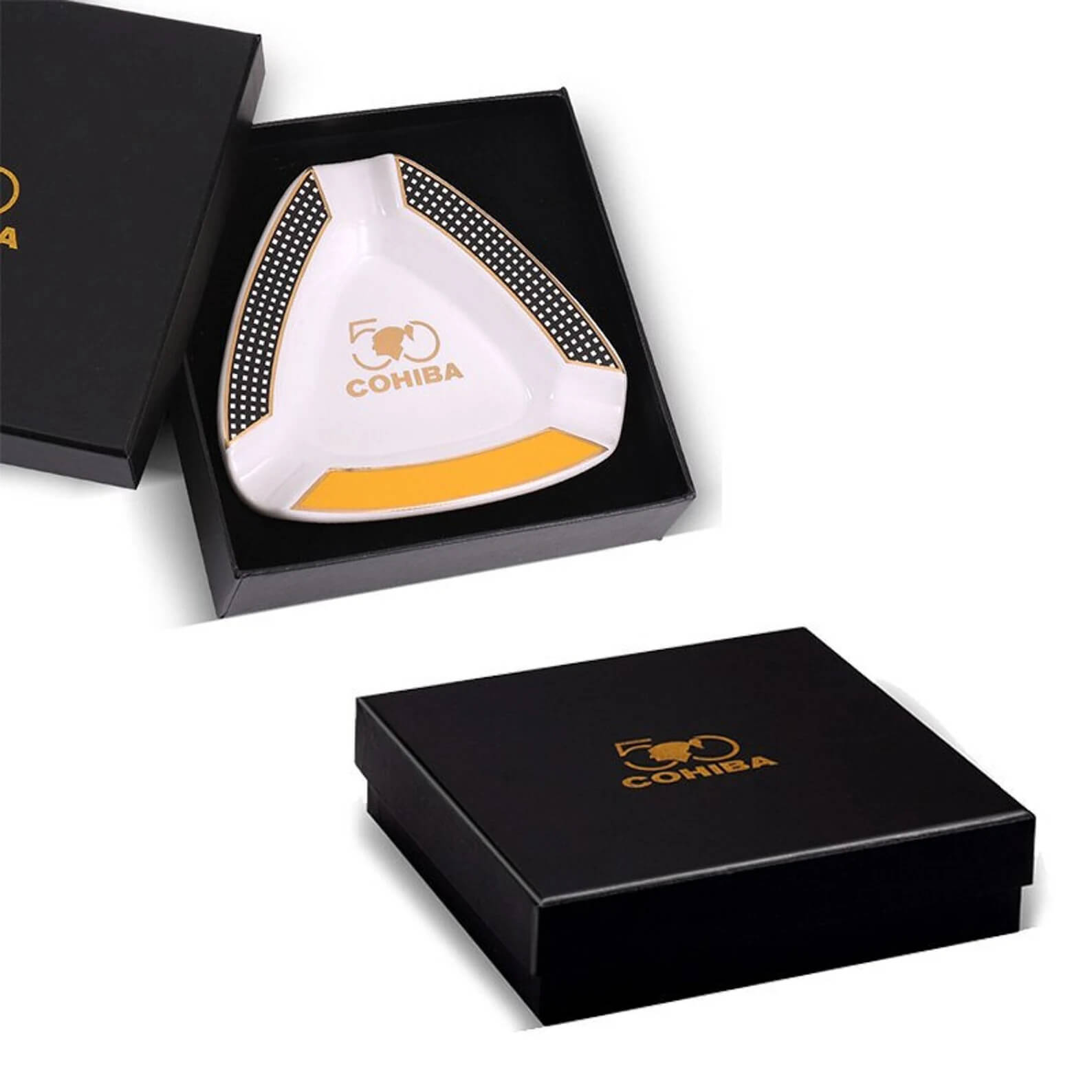 Cohiba Luxury Ceramic Cigar Ashtray for 3 Cigars - Image 4
