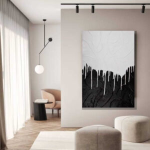 Harmony of Opposites handpainted abstract wall art painting